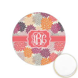 Mums Flower Printed Cookie Topper - 1.25" (Personalized)