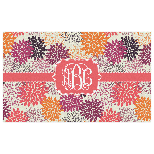 Mums Flower Indoor / Outdoor Rug - 3'x5' - Front Flat