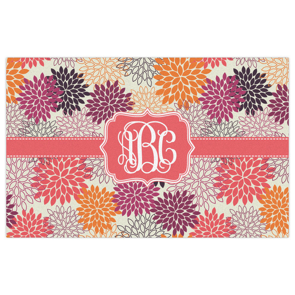 Mums Flower Indoor / Outdoor Rug - 5'x8' - Front Flat