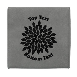 Mums Flower Jewelry Gift Box - Engraved Leather Lid (Personalized)