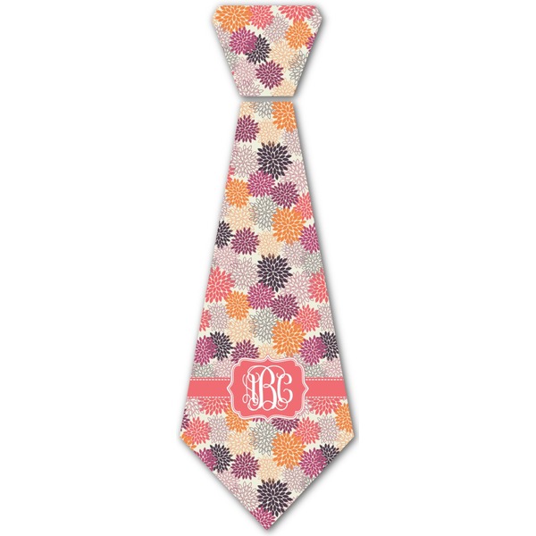 Custom Mums Flower Iron On Tie (Personalized)