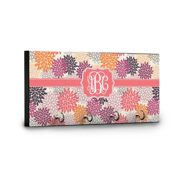 Mums Flower Key Hanger - Front View with Hooks