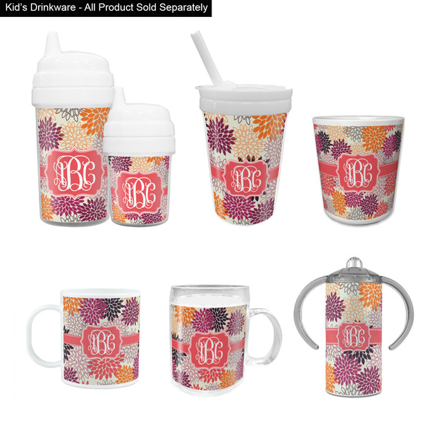 Mums Flower Kid's Drinkware - Customized & Personalized