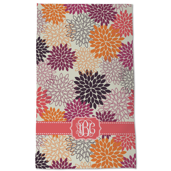 Mums Flower Kitchen Towel - Poly Cotton - Full Front