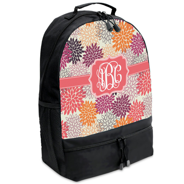 Custom Mums Flower Backpacks - Black (Personalized)