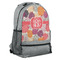 Mums Flower Large Backpack - Gray - Angled View