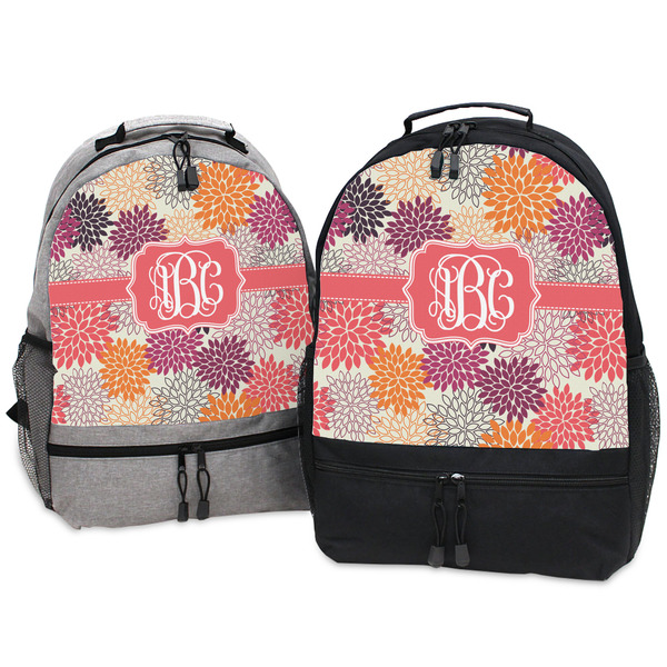 Mums Flower Large Backpacks - Both