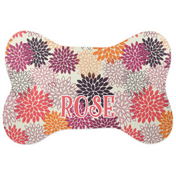 Mums Flower Bone Shaped Dog Food Mat (Personalized)