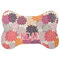 Mums Flower Bone Shaped Dog Food Mat (Personalized)