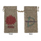 Mums Flower Large Burlap Gift Bag - Front & Back (Personalized)