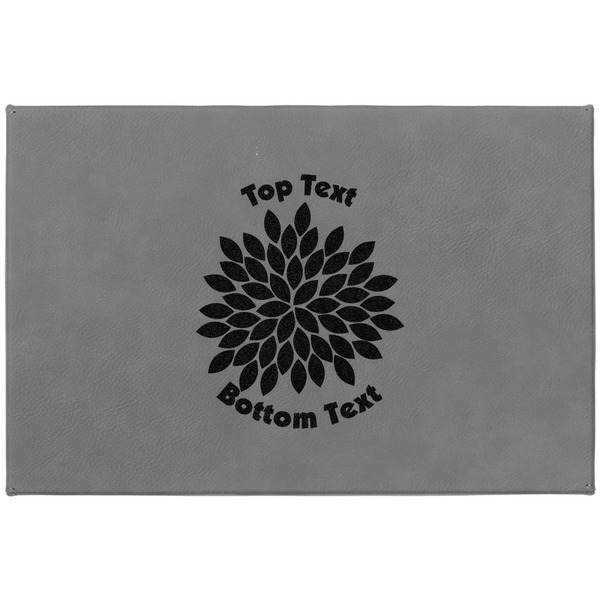 Mums Flower Large Engraved Gift Box with Leather Lid - Approval