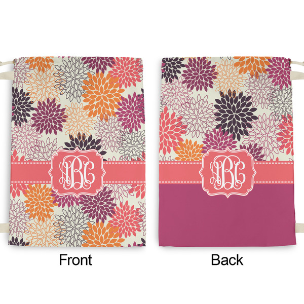 Mums Flower Large Laundry Bag - Front & Back View