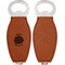Mums Flower Leather Bar Bottle Opener - Front and Back (single sided)