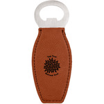 Mums Flower Leatherette Bottle Opener (Personalized)