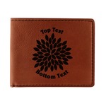 Mums Flower Leatherette Bifold Wallet (Personalized)