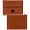 Mums Flower Leather Business Card Holder Front Back Single Sided - Apvl