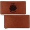 Mums Flower Leather Checkbook Holder Front and Back Single Sided - Apvl