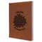 Mums Flower Leather Sketchbook - Large - Single Sided (Personalized)