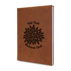 Mums Flower Leather Sketchbook - Small - Double Sided (Personalized)