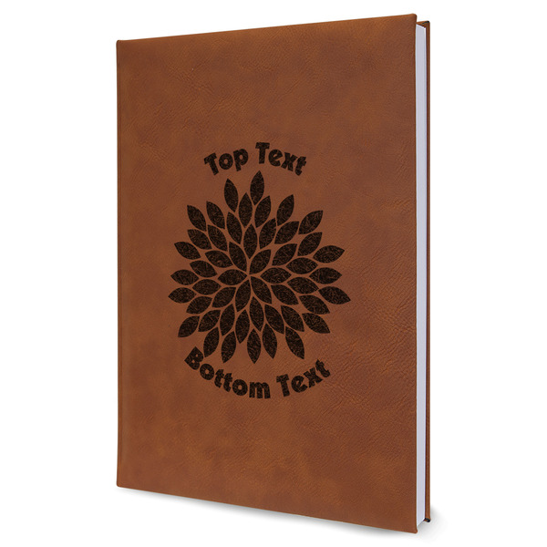 Custom Mums Flower Leatherette Journal - Large - Single Sided (Personalized)