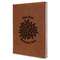 Mums Flower Leatherette Journal - Large - Single Sided - Angle View