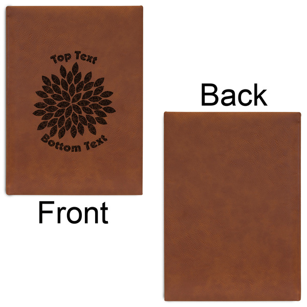Mums Flower Leatherette Journal - Large - Single Sided - Front & Back View