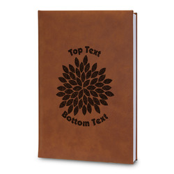 Mums Flower Leatherette Journal - Large - Double Sided (Personalized)