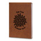 Mums Flower Leatherette Journals - Large - Double Sided - Angled View