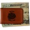 Mums Flower Leatherette Magnetic Money Clip - Single Sided (Personalized)