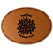 Mums Flower Faux Leather Iron On Patch - Oval (Personalized)
