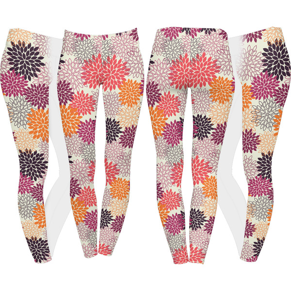 Mums Flower Leggings Turn Around - Apvl