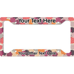 Mums Flower License Plate Frame (Personalized)