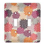 Mums Flower Light Switch Cover (2 Toggle Plate)
