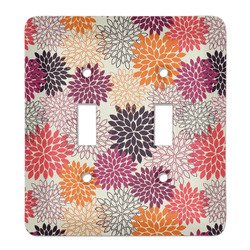 Mums Flower Light Switch Cover (2 Toggle Plate)
