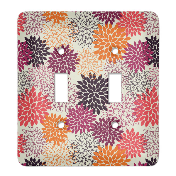 Custom Mums Flower Light Switch Cover (2 Toggle Plate)