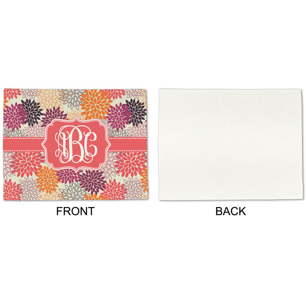 Mums Flower Linen Placemat - APPROVAL Single (single sided)