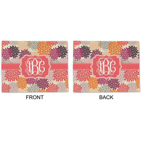 Mums Flower Linen Placemat - APPROVAL (double sided)