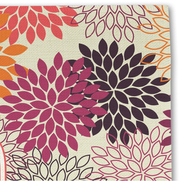 Mums Flower Linen Placemat - DETAIL