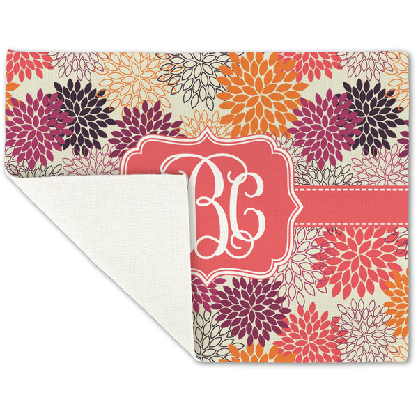 Mums Flower Linen Placemat - Folded Corner (single side)