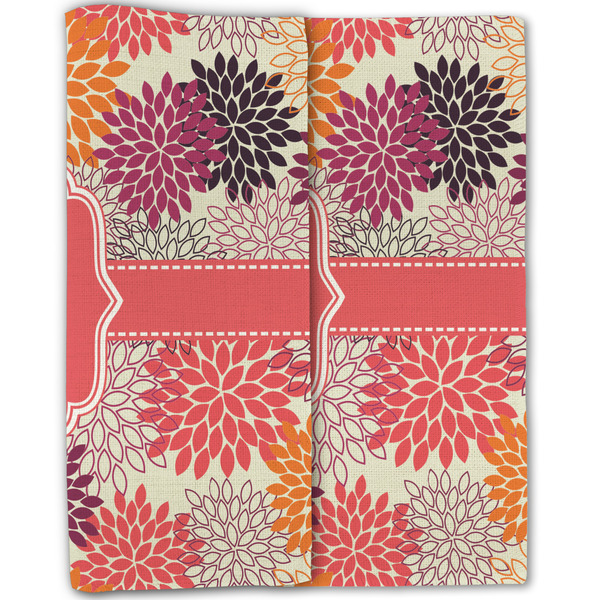 Mums Flower Linen Placemat - Folded Half (double sided)