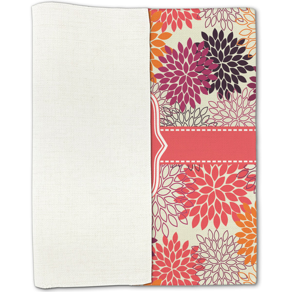 Mums Flower Linen Placemat - Folded Half