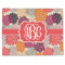 Mums Flower Single-Sided Linen Placemat - Single w/ Monogram