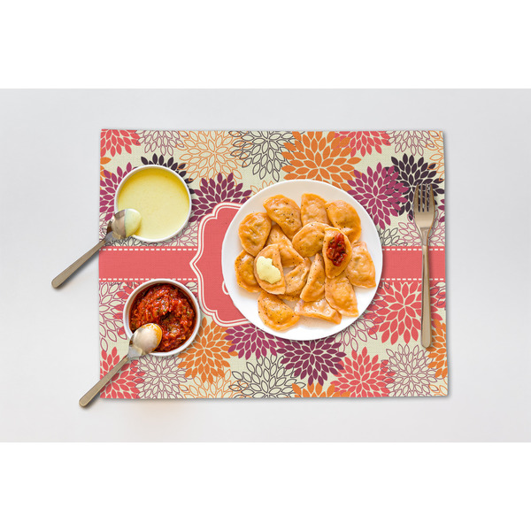 Mums Flower Linen Placemat - Lifestyle (single)