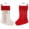 Mums Flower Linen Stockings w/ Red Cuff - Front & Back (APPROVAL)