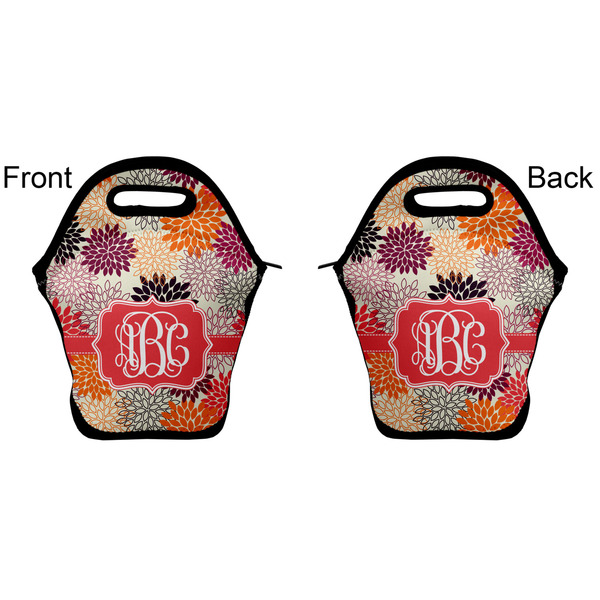 Mums Flower Lunch Bag - Front and Back