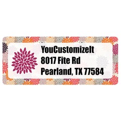 Mums Flower Return Address Labels (Personalized)