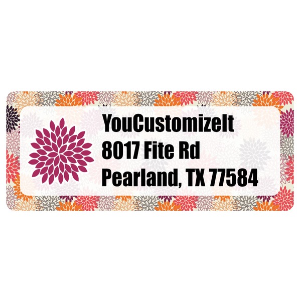 Custom Mums Flower Return Address Labels (Personalized)