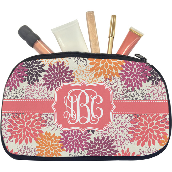 Custom Mums Flower Makeup / Cosmetic Bag - Medium (Personalized)