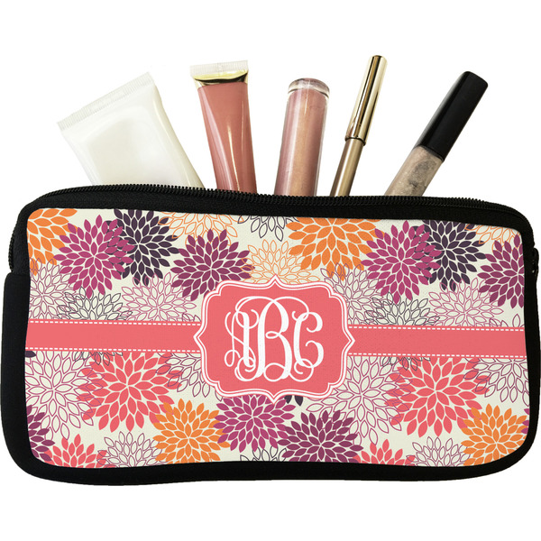 Custom Mums Flower Makeup / Cosmetic Bag (Personalized)