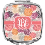Mums Flower Compact Makeup Mirror (Personalized)